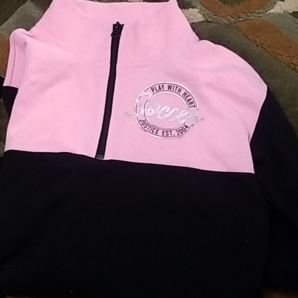 Justice soccer sweatpants and sweatshirt